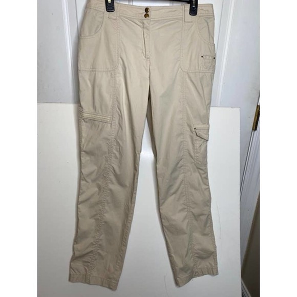 Chico's Cream Midrise Straight Leg Utility Pants Chico's 2 US Medium - Picture 5 of 5